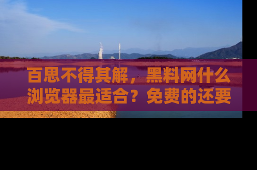百思不得其解，黑料网什么浏览器最适合？免费的还要能吃瓜太难了！