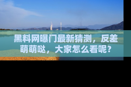 黑料网曝门最新猜测，反差萌萌哒，大家怎么看呢？