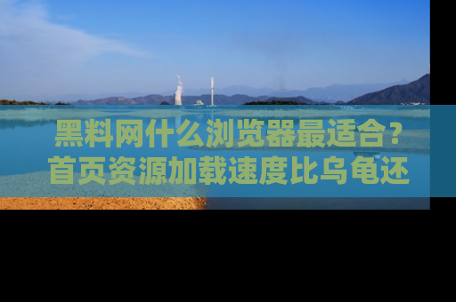 黑料网什么浏览器最适合？首页资源加载速度比乌龟还慢的体验真心吐槽！
