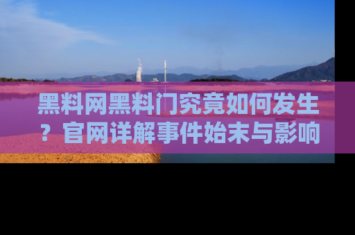 黑料网黑料门究竟如何发生？官网详解事件始末与影响