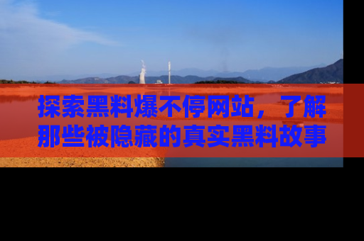 探索黑料爆不停网站，了解那些被隐藏的真实黑料故事