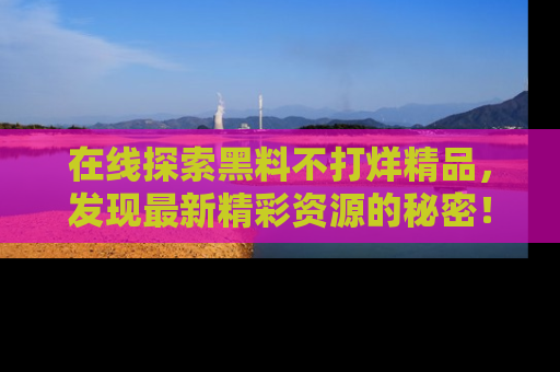 在线探索黑料不打烊精品,发现最新精彩资源的秘密!