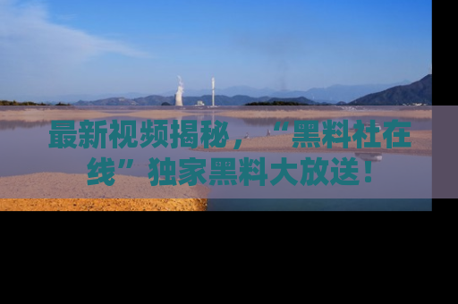 最新视频揭秘,“黑料社在线”独家黑料大放送!